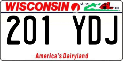 WI license plate 201YDJ