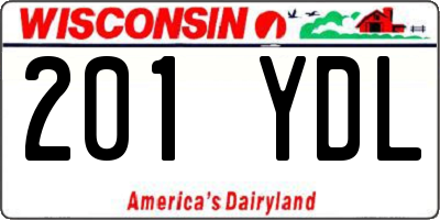 WI license plate 201YDL