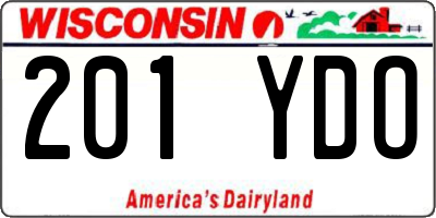 WI license plate 201YDO
