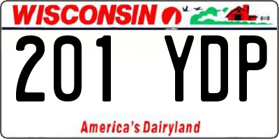 WI license plate 201YDP