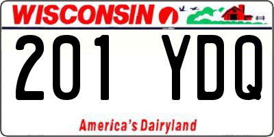 WI license plate 201YDQ