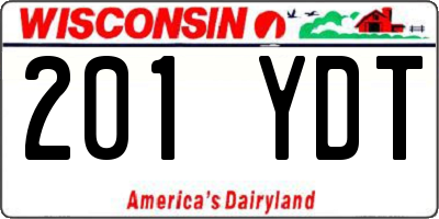 WI license plate 201YDT