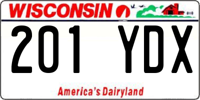 WI license plate 201YDX