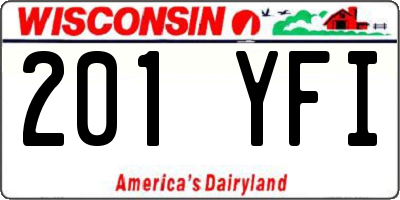 WI license plate 201YFI