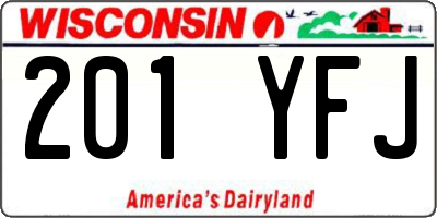 WI license plate 201YFJ
