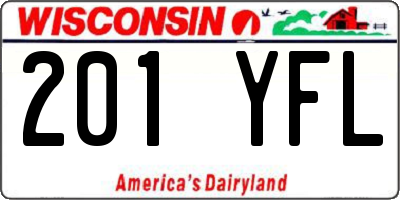 WI license plate 201YFL