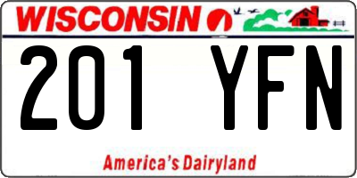 WI license plate 201YFN