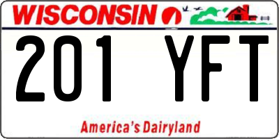 WI license plate 201YFT