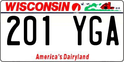 WI license plate 201YGA