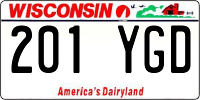 WI license plate 201YGD