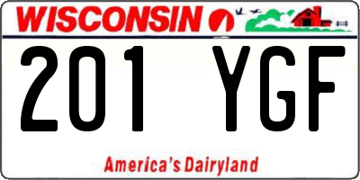 WI license plate 201YGF