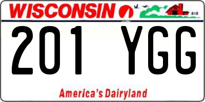 WI license plate 201YGG