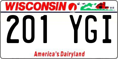 WI license plate 201YGI