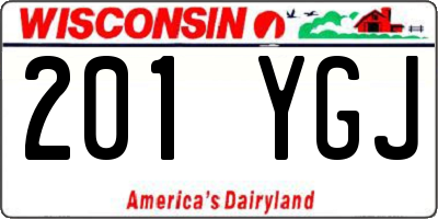 WI license plate 201YGJ