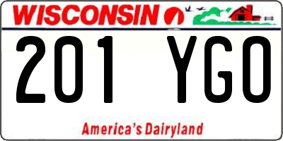 WI license plate 201YGO