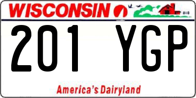WI license plate 201YGP