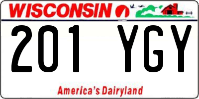 WI license plate 201YGY