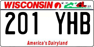 WI license plate 201YHB