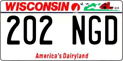 WI license plate 202NGD