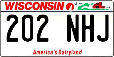 WI license plate 202NHJ