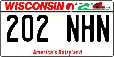 WI license plate 202NHN