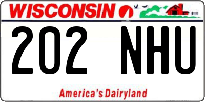 WI license plate 202NHU