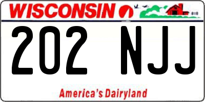 WI license plate 202NJJ
