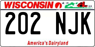 WI license plate 202NJK