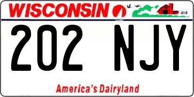 WI license plate 202NJY
