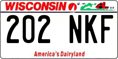 WI license plate 202NKF