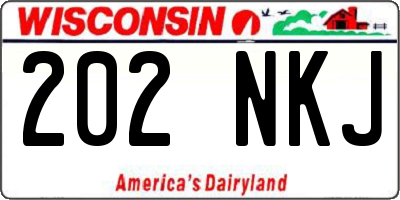 WI license plate 202NKJ