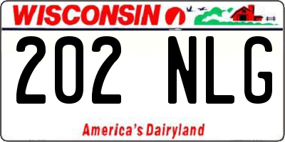 WI license plate 202NLG