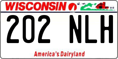 WI license plate 202NLH