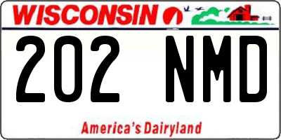 WI license plate 202NMD