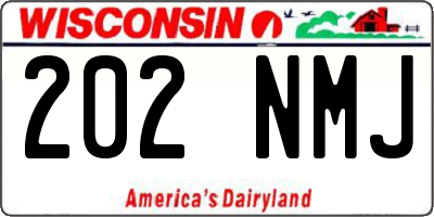 WI license plate 202NMJ