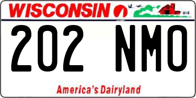 WI license plate 202NMO