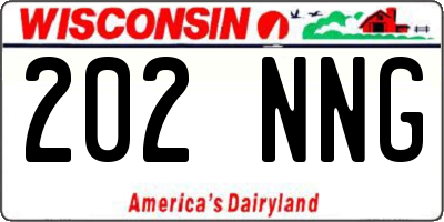 WI license plate 202NNG