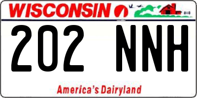 WI license plate 202NNH