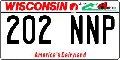 WI license plate 202NNP