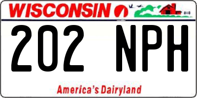 WI license plate 202NPH