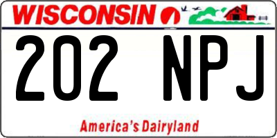 WI license plate 202NPJ