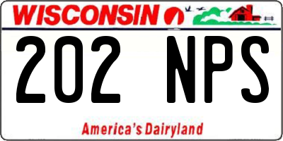 WI license plate 202NPS