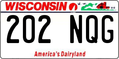 WI license plate 202NQG