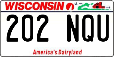 WI license plate 202NQU
