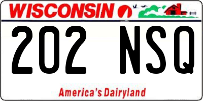 WI license plate 202NSQ