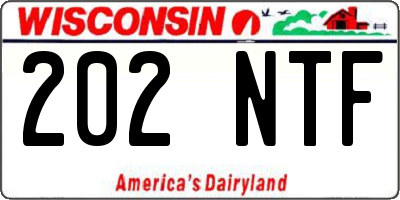 WI license plate 202NTF