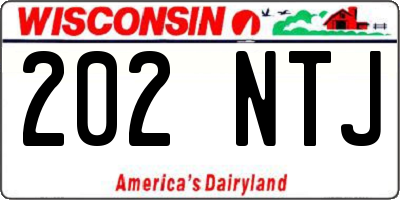WI license plate 202NTJ