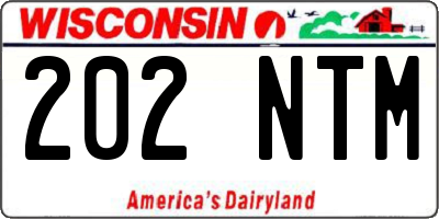 WI license plate 202NTM