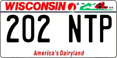 WI license plate 202NTP
