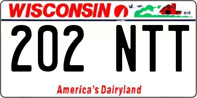 WI license plate 202NTT